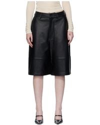 Frankie Shop - Olivia Leather Bermuda Shorts - Lyst