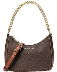 Michael Kors - Jet Set Signature Logo Convertible Crossbody Bag - Lyst