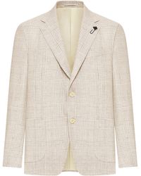 Lardini - Check Tailored Blazer - Lyst