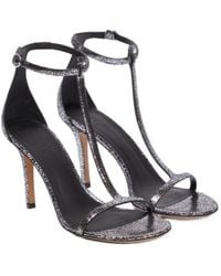 Isabel Marant - Einari Metallic Leather Sandals - Lyst