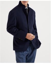 Brunello Cucinelli - Notched-Lapels Cashmere-Wool Blazer - Lyst