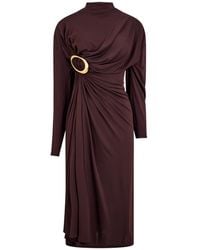 Bottega Veneta - Pleated Long-Sleeved Dress - Lyst