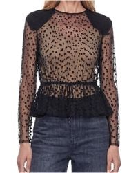 Chloé - Polka Dot Print Tulle Top - Lyst