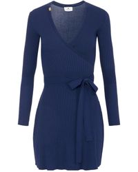 Elisabetta Franchi - Wrap Knit Dress - Lyst
