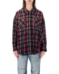 R13 - Drop Neck Plaid Shirt - Lyst
