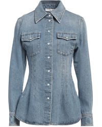 Chloé - Denim Long Sleeve Shirt - Lyst