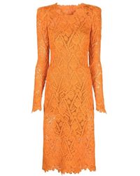 Ermanno Scervino - Macrame Lace Midi Dress - Lyst