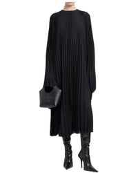 Balenciaga - Pleated Wide-Sleeve Maxi Dress - Lyst