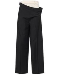 Rohe - Wool And Mohair Paneled Wide-Leg Pants - Lyst