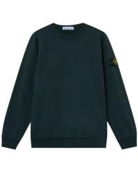 Stone Island - Regular-Fit Crewneck Sweatshirt With Ribbed Inserts - Lyst