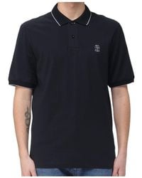 Brunello Cucinelli - Logo Embroidered Short-Sleeved Polo Shirt - Lyst
