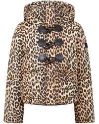 Ganni - Hooded Short Down Jacket - Lyst
