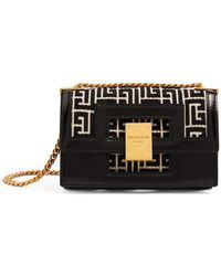 Balmain - Small-Sized Bicolor Jacquard 1945 Heritage Bag - Lyst