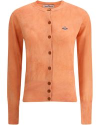 Vivienne Westwood - Logo Embroidered Buttoned Cardigan - Lyst