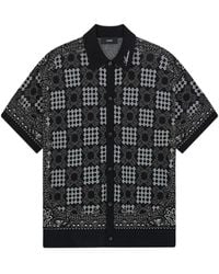 Amiri - Ma Quad Checker Crochet Shirt - Lyst