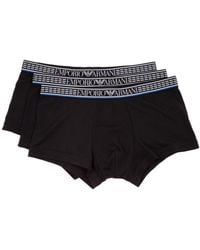 Emporio Armani - Logo-Print Boxer Briefs - Lyst