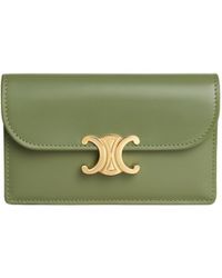 Celine - Long Card Holder With Flap Triomphe - Lyst