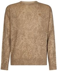 Etro - Logo-Embroidered Crewneck Knitted Jumper - Lyst