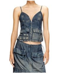 DIESEL - De-Mellis-S Denim Top - Lyst