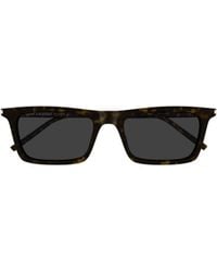 Saint Laurent - Eyewear Rectangle Frame Sunglasses - Lyst