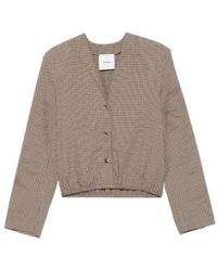 Nanushka - Checked V-Neck Shirt - Lyst