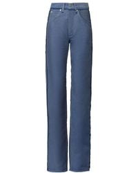 Maison Margiela - High-Waist Frayed-Detailed Straight-Leg Jeans - Lyst