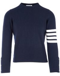Thom Browne - Bar Crewneck Jumper - Lyst