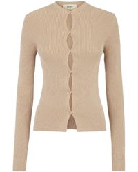 Fendi - Buttoned Long-Sleeved Cardigan - Lyst