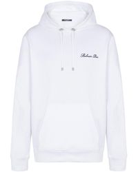 Balmain - Logo Embroidered Drawstring Hoodie - Lyst