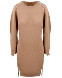 Stella McCartney - Side-Slit Wool Dress - Lyst