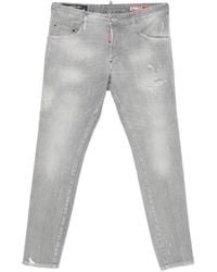 DSquared² - Skater Distressed Logo-Tag Denim Jeans - Lyst