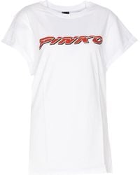 Pinko - Logo Printed Crewneck T-Shirt - Lyst