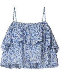 Isabel Marant - Isabel Marant Étoile Erisa Ruffled Print Top - Lyst