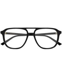 Gucci - Aviator Eyeglasses - Lyst