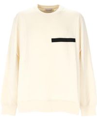 McQueen - Logo Tape Crewneck Sweatshirt - Lyst