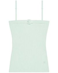 Courreges - Courrèges Buckle Rib Knit Top - Lyst