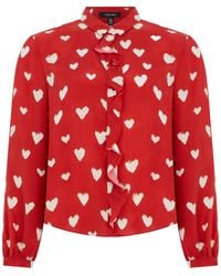R13 - Ruffled Heart Print Shirt - Lyst