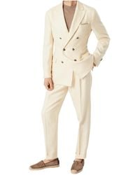 Brunello Cucinelli - Long-Sleeved Suit Jacket And Trousers Two-Piece Set - Lyst