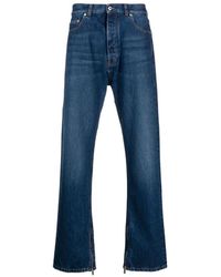 Off-White c/o Virgil Abloh - Logo Patch Straight-Leg Jeans - Lyst
