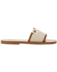 Bally - Logo Patch Open-Toe Slides - Lyst
