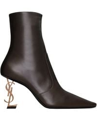 Saint Laurent - Opyum Pointed Toe Ankle Boots - Lyst