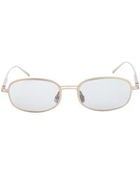 Brunello Cucinelli - Oval Metal Sunglasses - Lyst