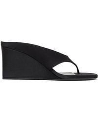 Alaïa - Alaïa Wedge Thong Heeled Sandals - Lyst