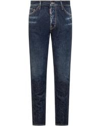 DSquared² - Logo Patch Straight Leg Jeans - Lyst