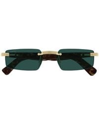 Cartier - Rectangular Frame Sunglasses - Lyst
