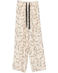 forte_forte - Leopard-Print Drawstring Palazzo Pants - Lyst