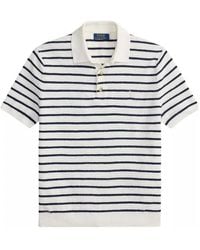 Polo Ralph Lauren - Ralph Lauren Striped Knit Polo Shirt - Lyst