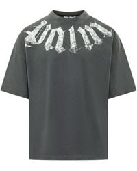 Palm Angels - Big Neck Logo T-Shirt - Lyst