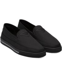 Prada Slip-on Sneakers in Black for Men | Lyst