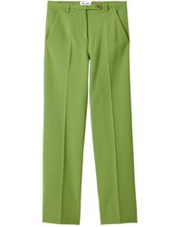 Miu Miu - Straight-Leg Pleated Trousers - Lyst